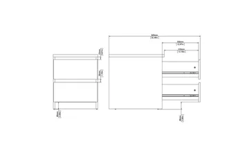 Salomns Sengebord 40,4 cm - Hvit - Møbler - Bord - Avlastningsbord - Sengebord & nattbord