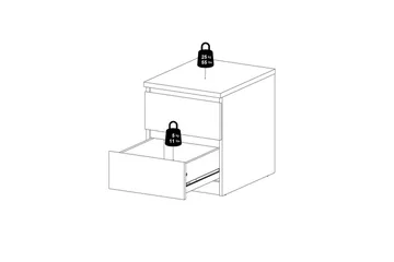 Salomns Sengebord 40,4 cm - Hvit - Møbler - Bord - Avlastningsbord - Sengebord & nattbord