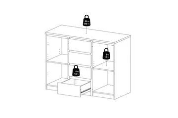 Salomns Skjenk 120,8 cm - Hvit - Oppbevaring - Oppbevaringsmøbler - Sideboard & skjenker