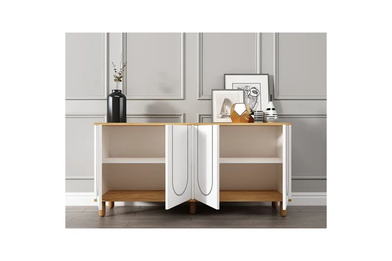 Salven Konsollbord 150 cm - Eik/Hvit - Møbler - Bord - Avlastningsbord - Gangbord