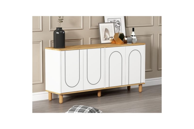 Salven Konsollbord 150 cm - Eik/Hvit - Møbler - Bord - Avlastningsbord - Gangbord