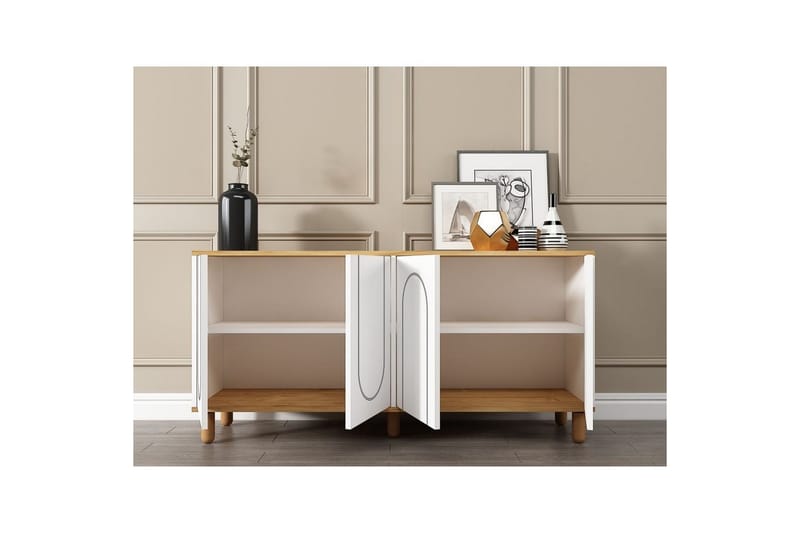 Salven Konsollbord 150 cm - Eik/Hvit - Møbler - Bord - Avlastningsbord - Gangbord