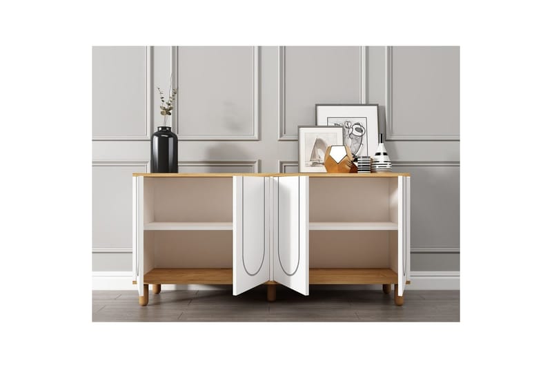 Salven Konsollbord 150 cm - Eik/Hvit - Møbler - Bord - Avlastningsbord - Gangbord