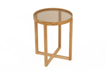 Sammenleggbart bordsett (3 deler) Wallxpert Milas (45 x 55 x 45 cm) Transparent eik - Transparent eik - Møbler - Bord - Avlastningsbord - Settbord
