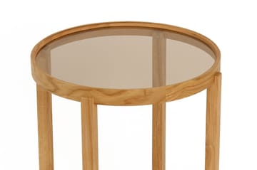 Sammenleggbart bordsett (3 deler) Wallxpert Milas (45 x 55 x 45 cm) Transparent eik - Transparent eik - Møbler - Bord - Avlastningsbord - Settbord