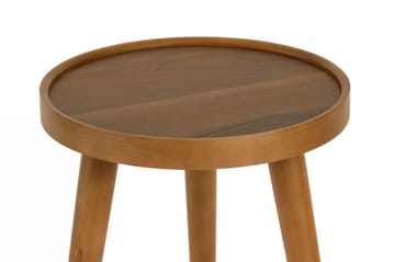Sammenleggbart bordsett (3 deler) Wallxpert Polen (40 x 63 x 40 cm) Valnøtt - Valnøtt - Møbler - Bord - Avlastningsbord - Settbord