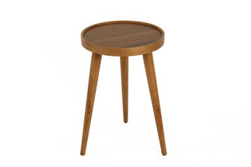 Sammenleggbart bordsett (3 deler) Wallxpert Polen (40 x 63 x 40 cm) Valnøtt - Valnøtt - Møbler - Bord - Avlastningsbord - Settbord