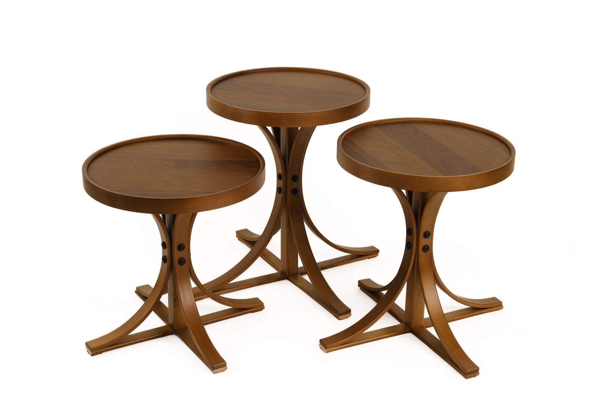 Sammenleggbart bordsett (3 deler) Wallxpert Palme (45 x 59 x 45 cm) Valnøtt - Valnøtt