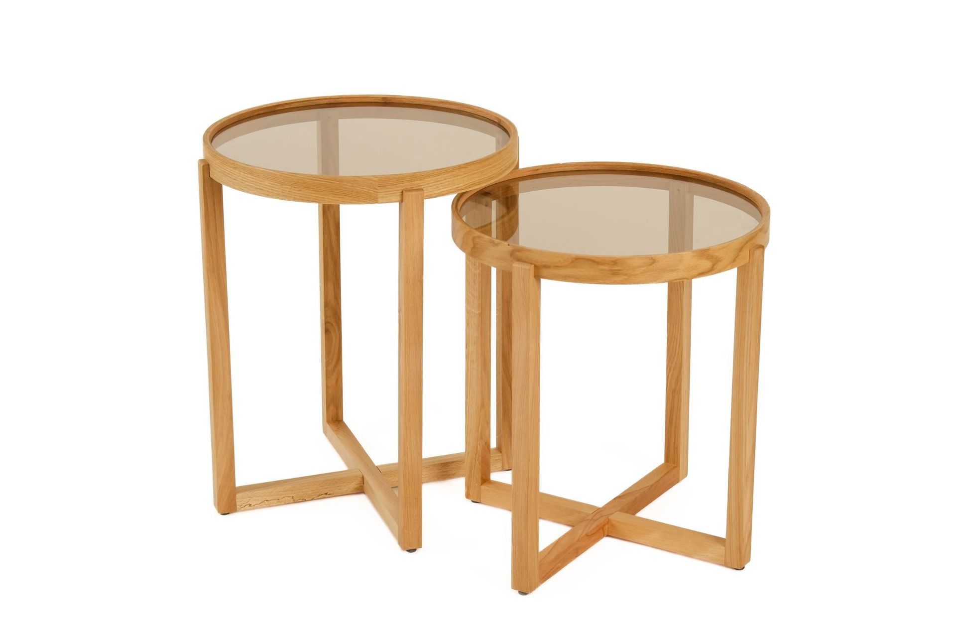 Satsbord (2 deler) Wallxpert Bren (50 x 62 x 50 cm) Eik transparent - Eik