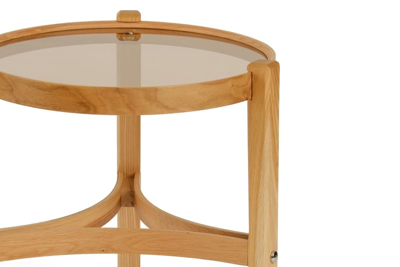 Satsbord (2 deler) Wallxpert Cleo-hylle (50 x 60 x 50 cm) Eik transparent - Eik - Møbler - Bord - Avlastningsbord - Settbord