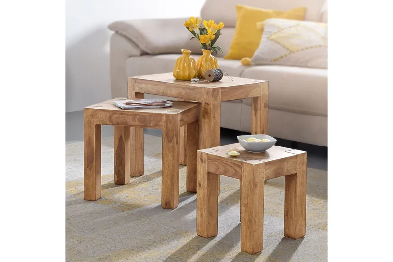Satsbord Wohnling Brun - Møbler - Bord - Avlastningsbord - Settbord