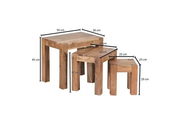 Satsbord Wohnling Brun - Møbler - Bord - Avlastningsbord - Settbord