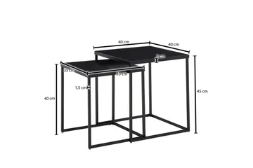 Satsbord Wohnling Svart - Møbler - Bord - Avlastningsbord - Settbord