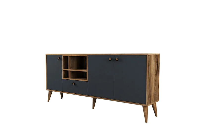 Scone Konsollbord 180 cm - Antrasitt/Valnøtt - Møbler - Bord - Avlastningsbord - Gangbord