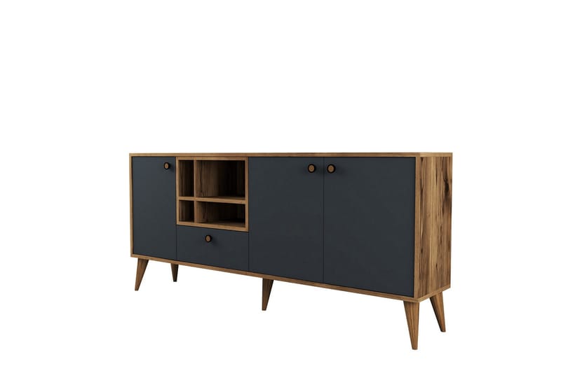 Scone Konsollbord 180 cm, Antrasitt/Valnøtt