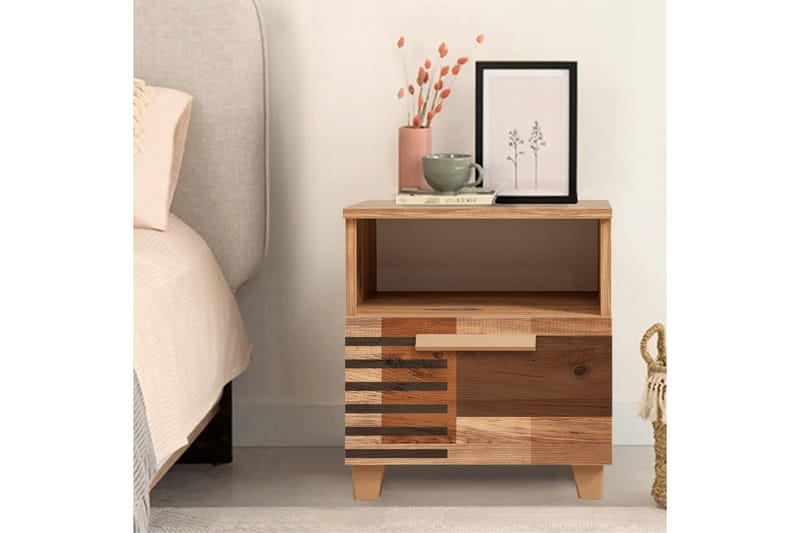 Leva Nattbord 45x40 cm Brun - Hanah Home - Møbler - Bord - Avlastningsbord - Sengebord & nattbord