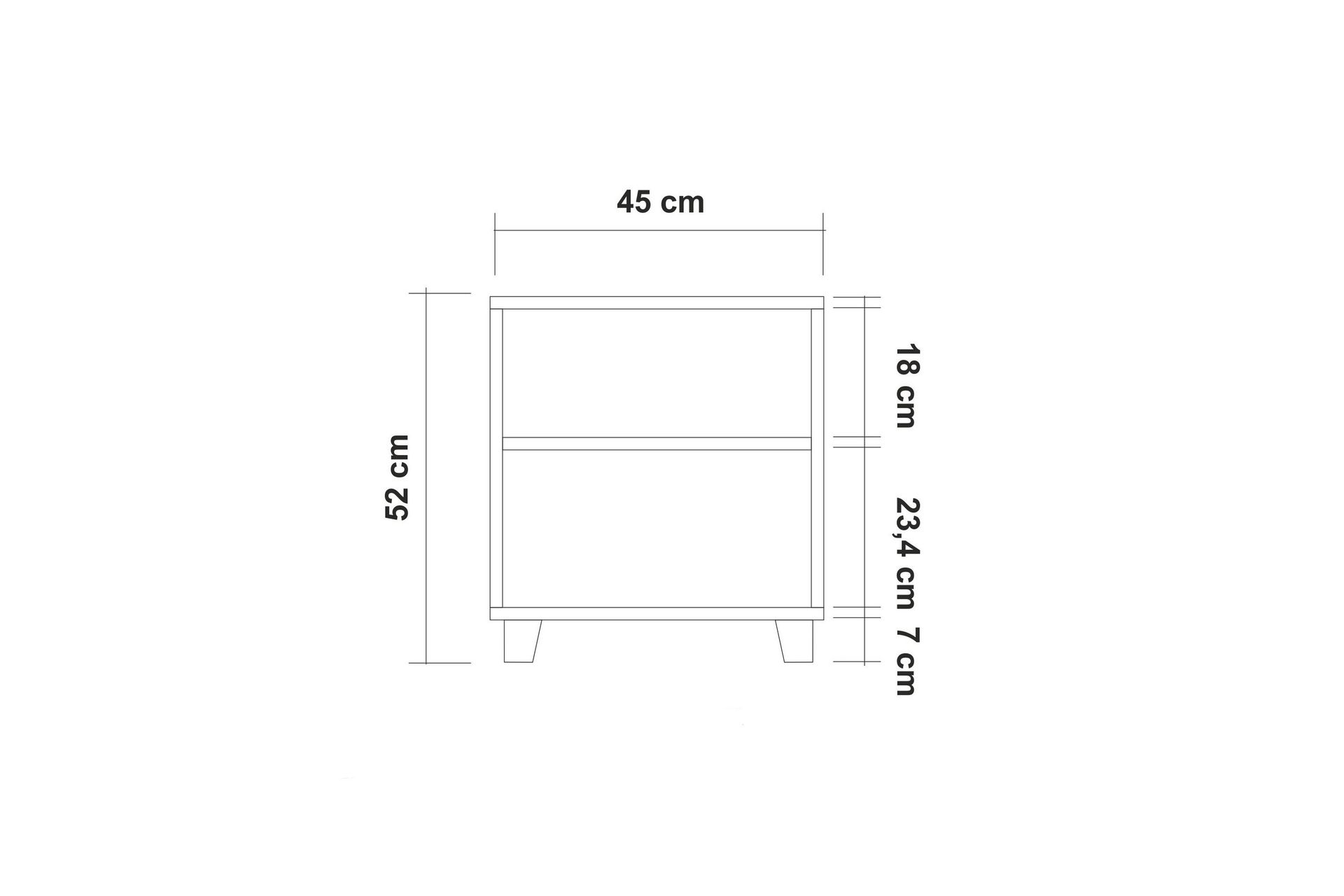 Leva Nattbord 45x40 cm Brun - Hanah Home - Møbler - Bord - Avlastningsbord - Sengebord & nattbord