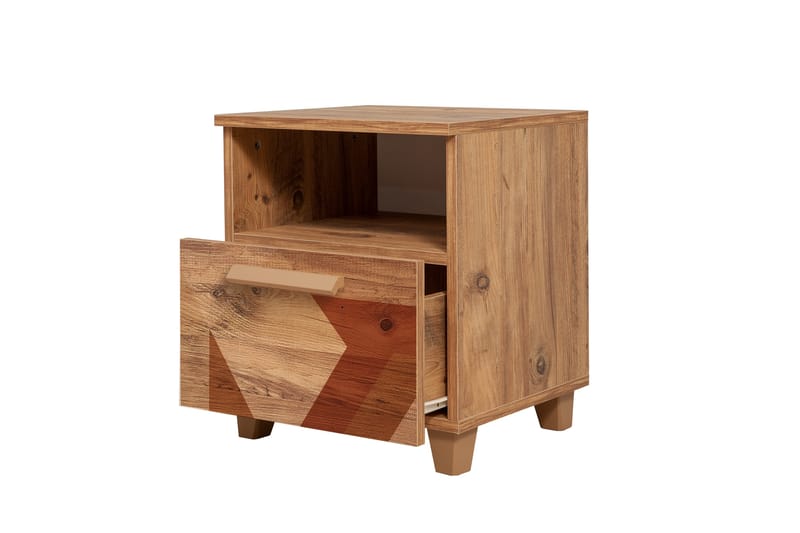 Leva Nattbord 45x40 cm Brun - Hanah Home - Møbler - Bord - Avlastningsbord - Sengebord & nattbord
