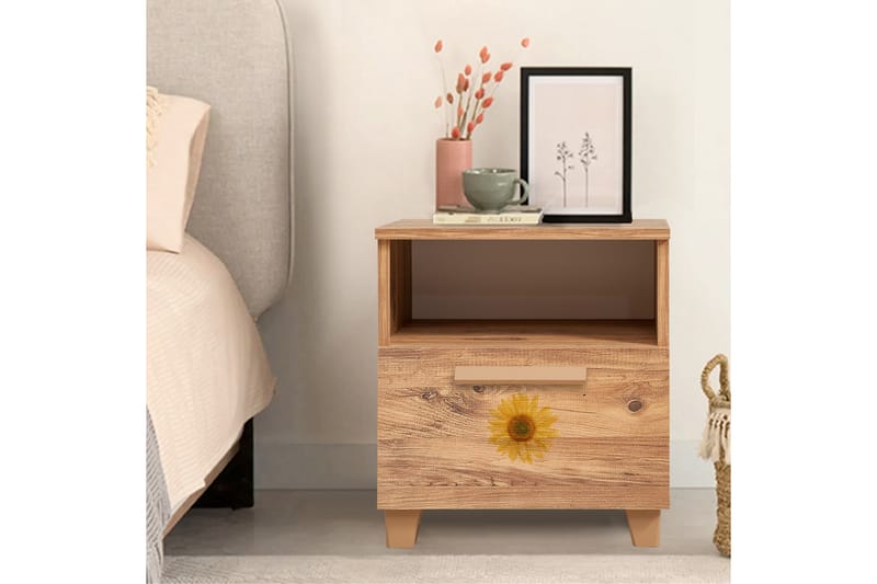 Leva Nattbord 45x40 cm Brun - Hanah Home - Møbler - Bord - Avlastningsbord - Sengebord & nattbord