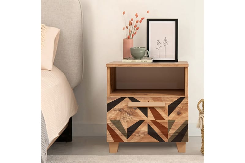 Leva Nattbord 45x40 cm Brun - Hanah Home - Møbler - Bord - Avlastningsbord - Sengebord & nattbord