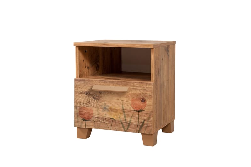 Leva Nattbord 45x40 cm Brun - Hanah Home - Møbler - Bord - Avlastningsbord - Sengebord & nattbord