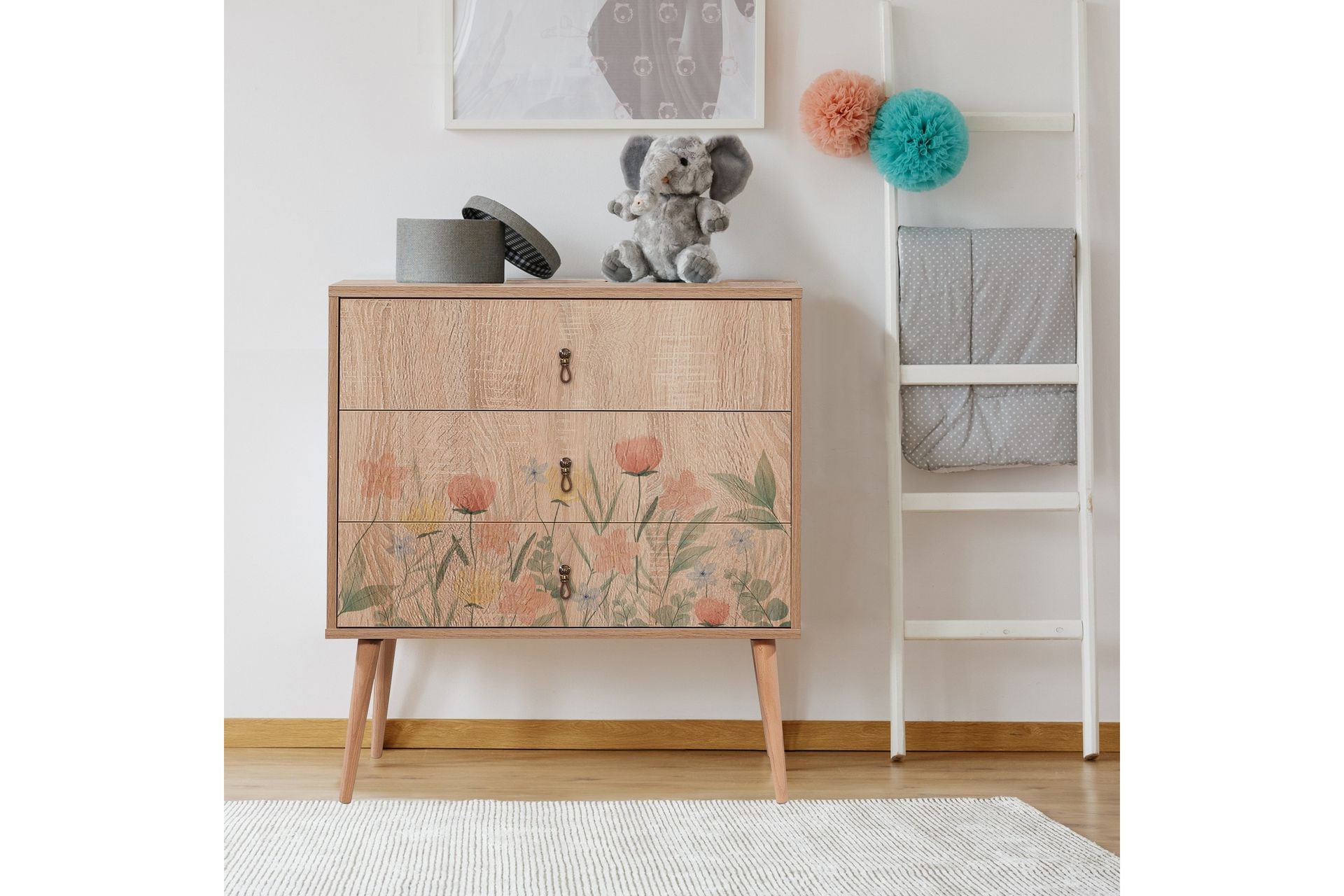 Bertoaria Nattbord 80x40 cm Brun - Hanah Home - Møbler - Bord - Avlastningsbord - Sengebord & nattbord