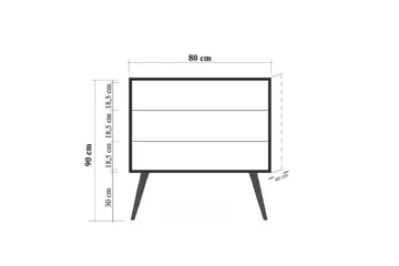 Bertoaria Nattbord 80x40 cm Brun - Hanah Home - Oppbevaring - Oppbevaringsmøbler - Kommode - Entrekommode