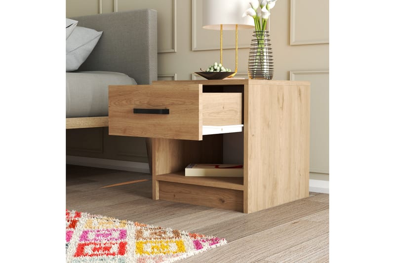 Abbekerk Nattbord 52 cm - Natur - Møbler - Bord - Avlastningsbord - Sengebord & nattbord