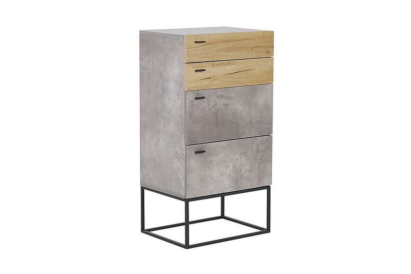 Acra Kommode 52x41 cm - Grå/Lyst Tre - Møbler - Bord - Avlastningsbord - Sengebord & nattbord