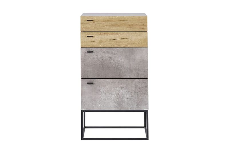 Acra Kommode 52x41 cm - Grå/Lyst Tre - Møbler - Bord - Avlastningsbord - Sengebord & nattbord