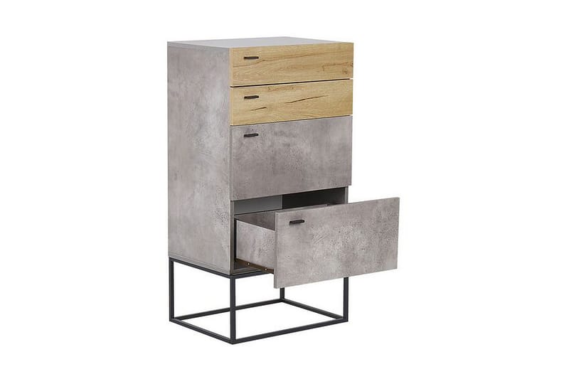 Acra Kommode 52x41 cm - Grå/Lyst Tre - Møbler - Bord - Avlastningsbord - Sengebord & nattbord