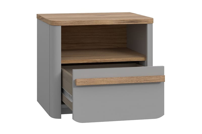 Ahmetbay Nattbord 41x49 cm - Grå/Brun - Møbler - Bord - Avlastningsbord - Sengebord & nattbord
