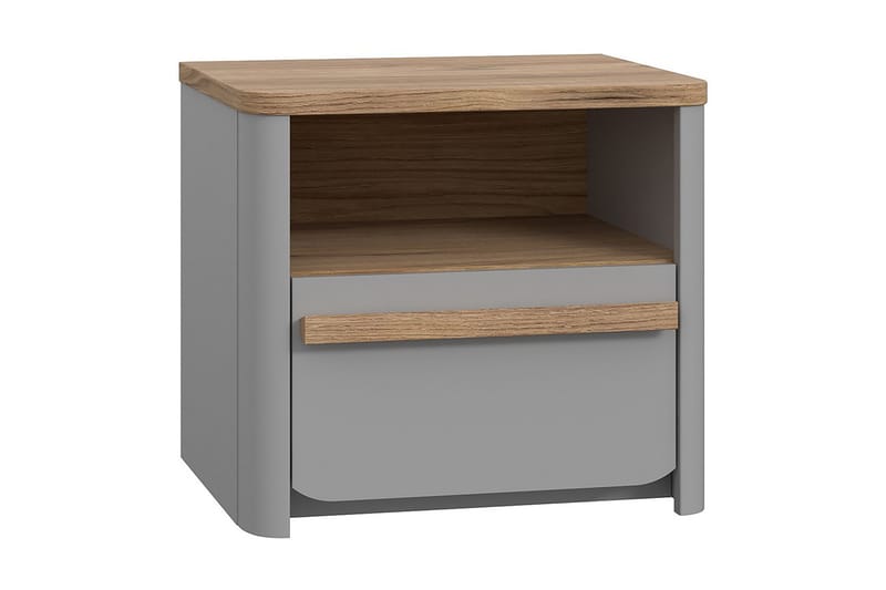 Ahmetbay Nattbord 41x49 cm - Grå/Brun - Møbler - Bord - Avlastningsbord - Sengebord & nattbord