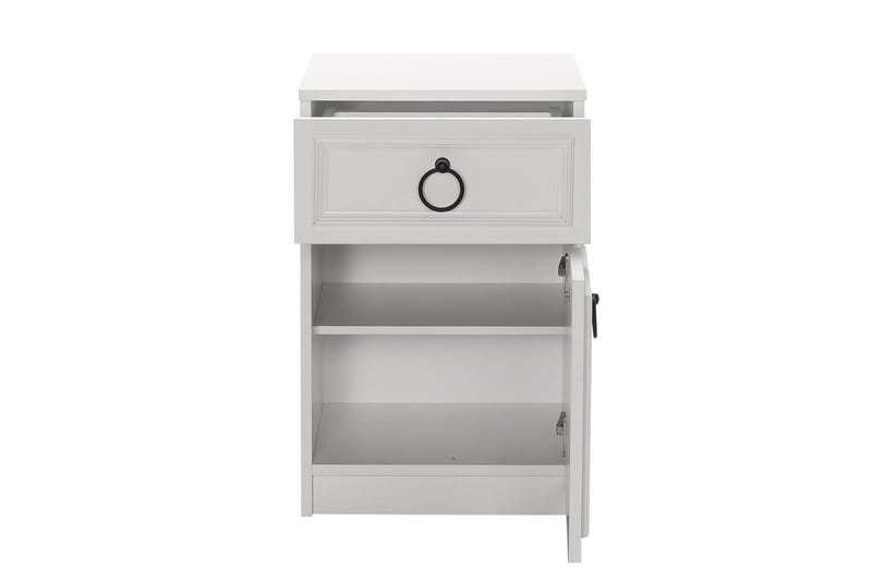 Ajra Nattbord 40x38 cm Hvit - Hanah Home - Møbler - Bord - Avlastningsbord - Sengebord & nattbord