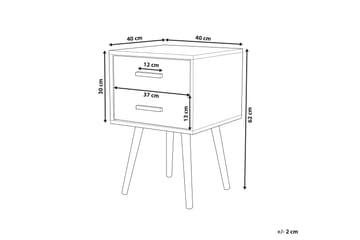 ALABAMA Nattbord 40 cm - Grå - Møbler - Bord - Avlastningsbord - Sengebord & nattbord