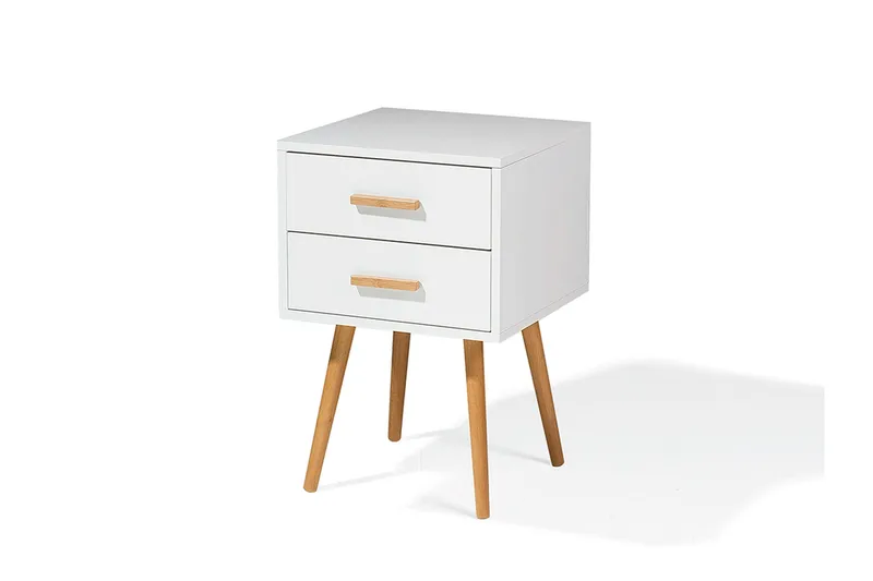 Alabama Nattbord 40 cm - Hvit - Møbler - Bord - Avlastningsbord - Sengebord & nattbord
