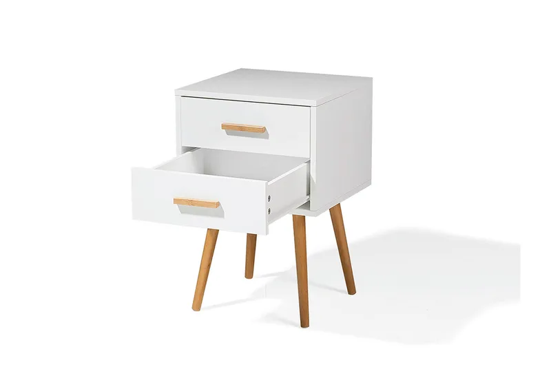 Alabama Nattbord 40 cm - Hvit - Møbler - Bord - Avlastningsbord - Sengebord & nattbord