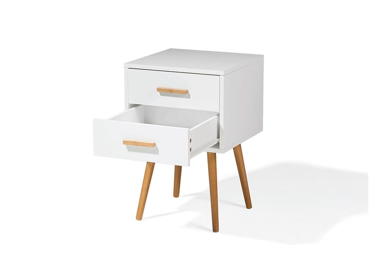 Alabama Nattbord 40 cm - Hvit - Møbler - Bord - Avlastningsbord - Sengebord & nattbord