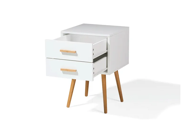 Alabama Nattbord 40 cm - Hvit - Møbler - Bord - Avlastningsbord - Sengebord & nattbord