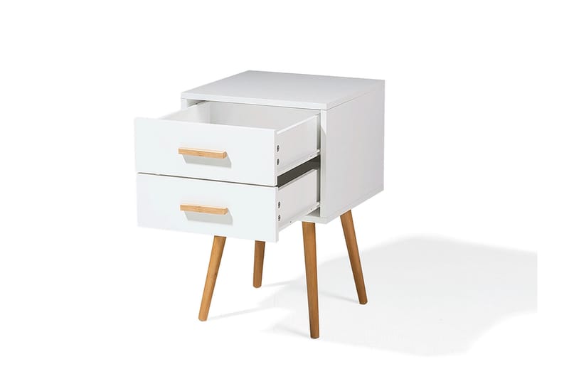Alabama Nattbord 40 cm - Hvit - Møbler - Bord - Avlastningsbord - Sengebord & nattbord