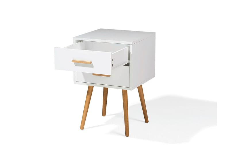 Alabama Nattbord 40 cm - Hvit - Møbler - Bord - Avlastningsbord - Sengebord & nattbord