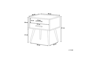 Alabama Nattbord 40 cm - Møbler - Bord - Avlastningsbord - Sengebord & nattbord