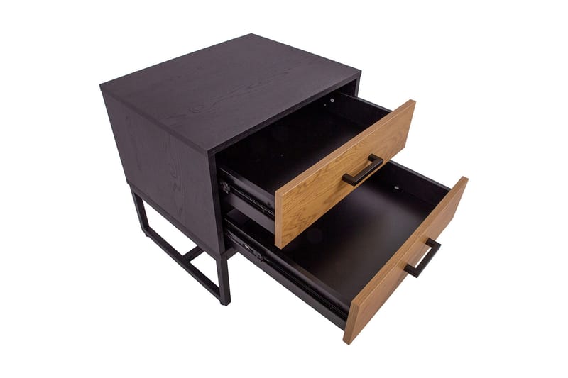 Amsterdam Nattbord Eik/Svart - Møbler - Bord - Avlastningsbord - Sengebord & nattbord