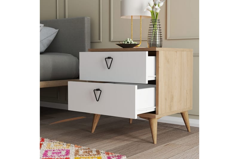 Andifli Nattbord 52x55,1 cm - Brun - Møbler - Bord - Avlastningsbord - Sengebord & nattbord