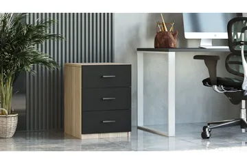 Barrock Nattbord 45 cm - Natur/Svart - Møbler - Bord - Avlastningsbord - Sengebord & nattbord