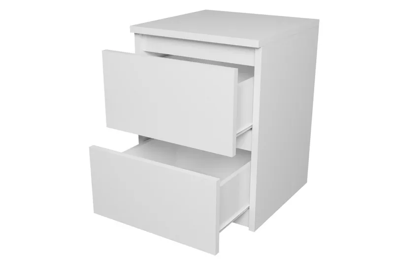 Basildon Nattbord 30 cm med Oppbevaring 2 Skuffer - Svart - Møbler - Bord - Avlastningsbord - Sengebord & nattbord