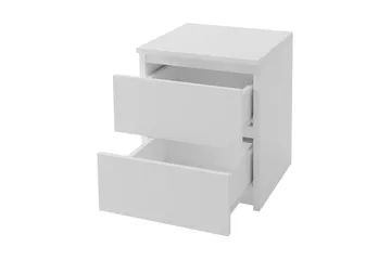 Basildon Nattbord 40 cm med Oppbevaring 2 Skuffer - Hvit - Møbler - Bord - Avlastningsbord - Sengebord & nattbord