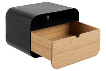 Belleuve Vegghengt Nattbord med Skuff 25 cm i Metall - Svart - Møbler - Bord - Avlastningsbord - Sengebord & nattbord