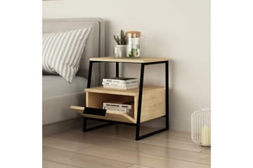 BodSjø Nattbord 45 cm med Oppbevaring Hylle + Lucka - Brun - Møbler - Bord - Avlastningsbord - Sengebord & nattbord