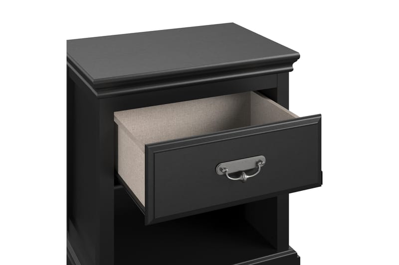 Bristol Nattbord 60x42 cm Svart - Dorel Home - Møbler - Bord - Avlastningsbord - Sengebord & nattbord